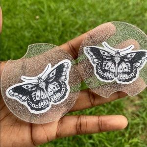 Harry styles butterfly tattoo car coasters
